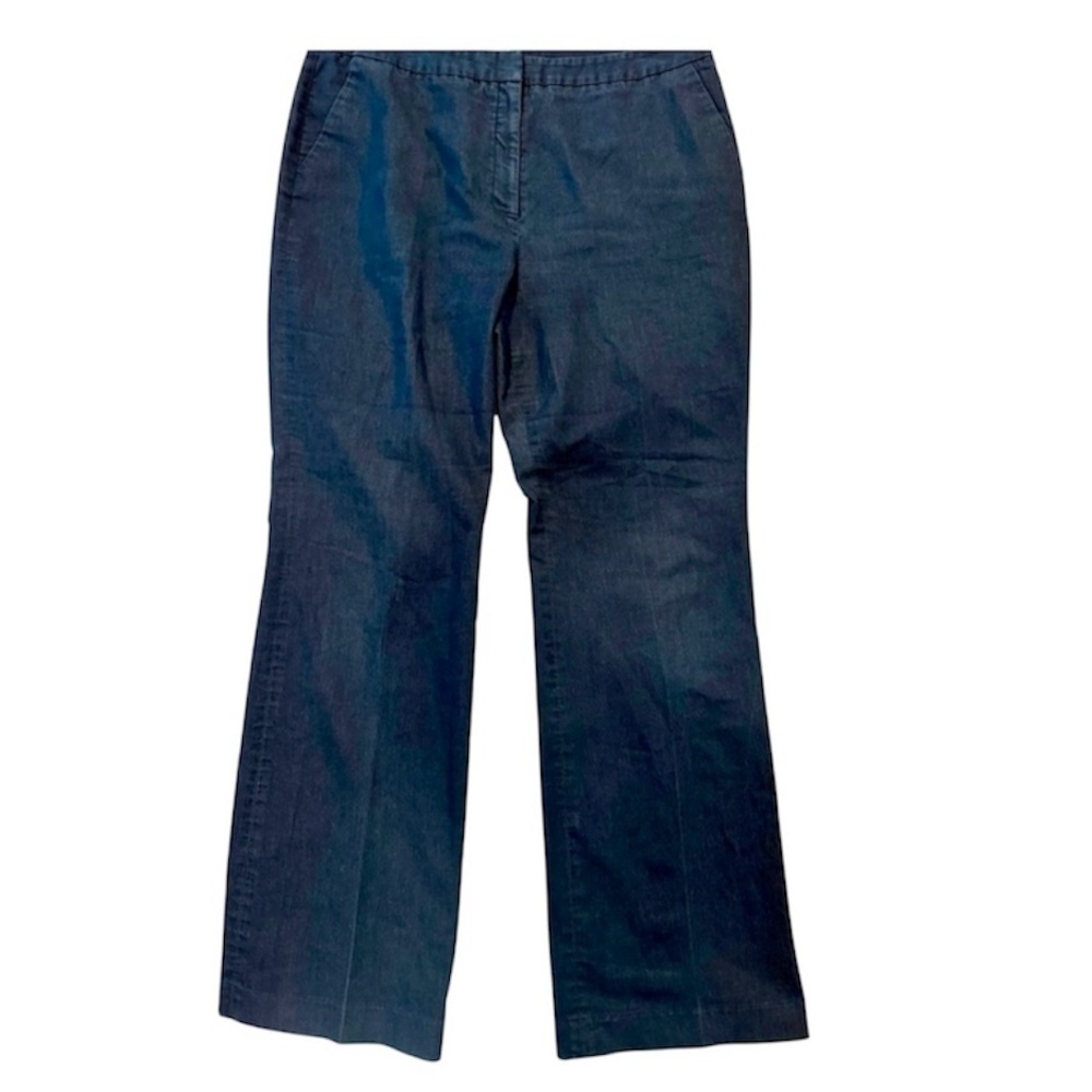 Halogen Navy High Rise Tailored Trouser Pants Straight Leg Career Size 16
